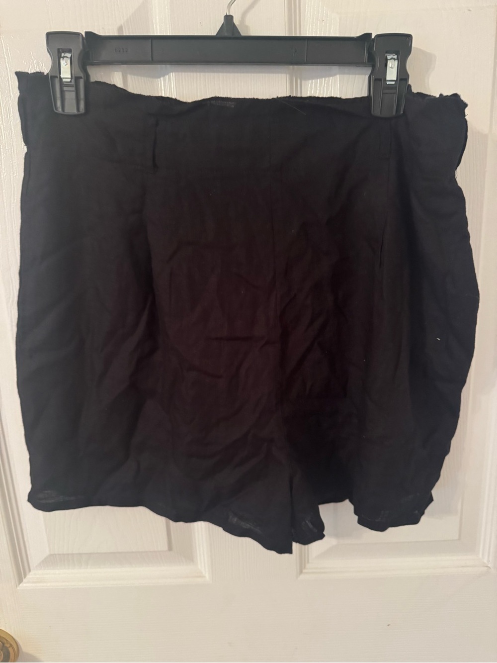 Black High-Waist Casual Shorts